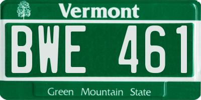 VT license plate BWE461