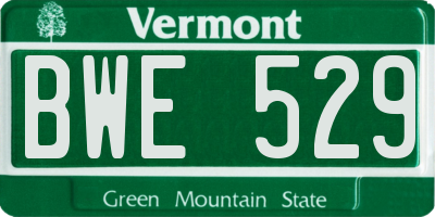 VT license plate BWE529