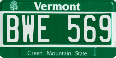 VT license plate BWE569