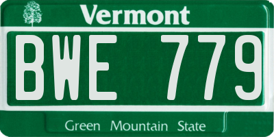 VT license plate BWE779