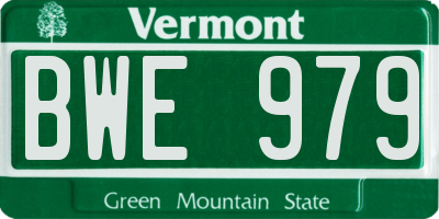 VT license plate BWE979