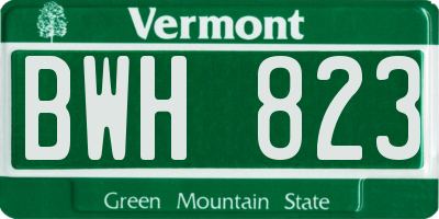 VT license plate BWH823