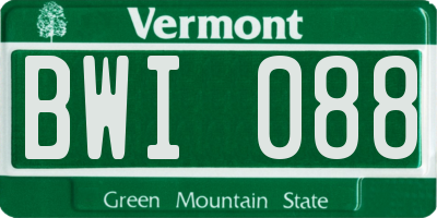 VT license plate BWI088
