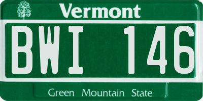 VT license plate BWI146