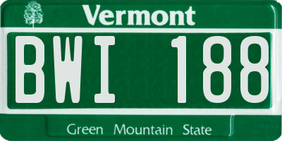 VT license plate BWI188