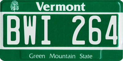 VT license plate BWI264