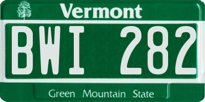 VT license plate BWI282
