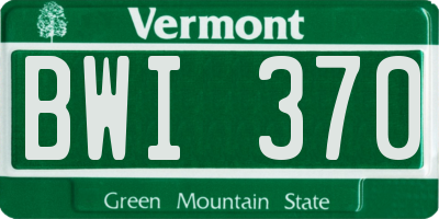 VT license plate BWI370