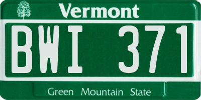 VT license plate BWI371