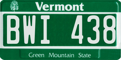 VT license plate BWI438