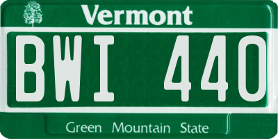 VT license plate BWI440