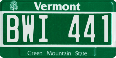 VT license plate BWI441