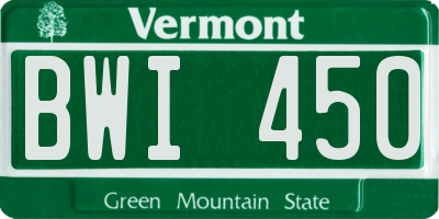 VT license plate BWI450