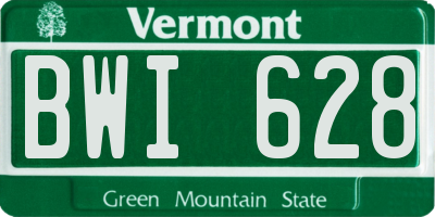 VT license plate BWI628