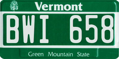 VT license plate BWI658
