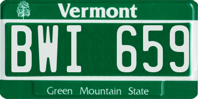 VT license plate BWI659