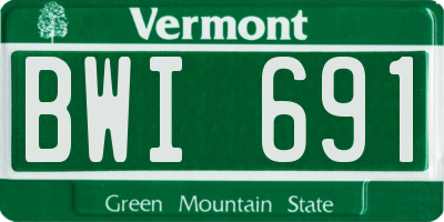 VT license plate BWI691