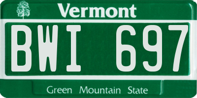 VT license plate BWI697