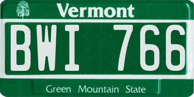 VT license plate BWI766