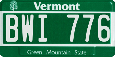 VT license plate BWI776