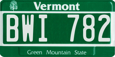 VT license plate BWI782