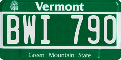VT license plate BWI790