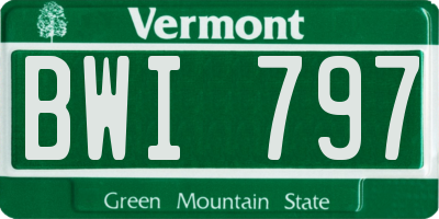 VT license plate BWI797