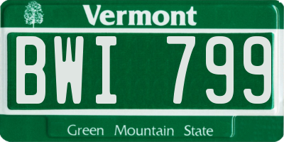 VT license plate BWI799