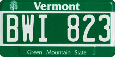 VT license plate BWI823