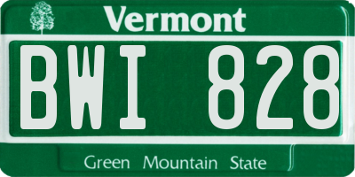 VT license plate BWI828