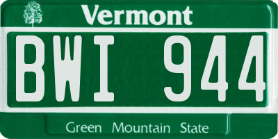 VT license plate BWI944