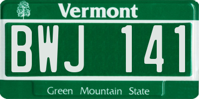 VT license plate BWJ141