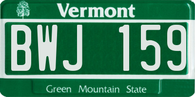 VT license plate BWJ159
