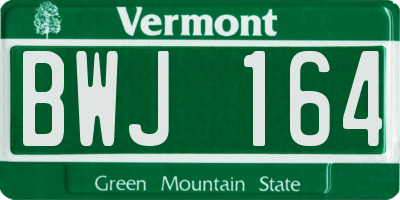 VT license plate BWJ164