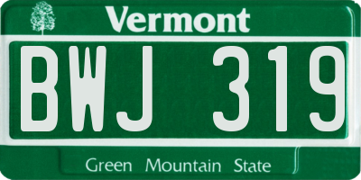 VT license plate BWJ319