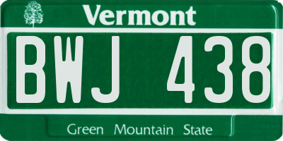 VT license plate BWJ438
