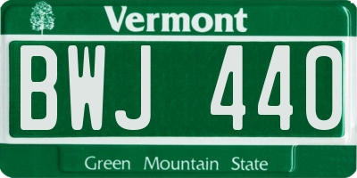 VT license plate BWJ440