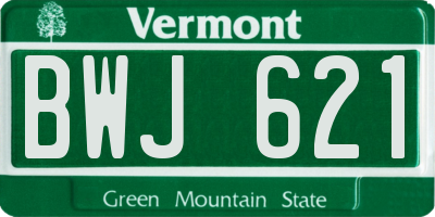 VT license plate BWJ621