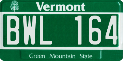 VT license plate BWL164