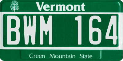 VT license plate BWM164
