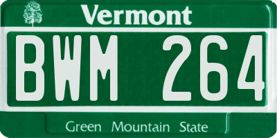 VT license plate BWM264