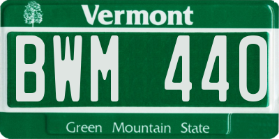 VT license plate BWM440