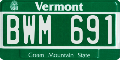 VT license plate BWM691