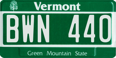 VT license plate BWN440