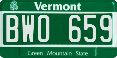 VT license plate BWO659