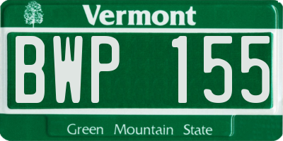 VT license plate BWP155