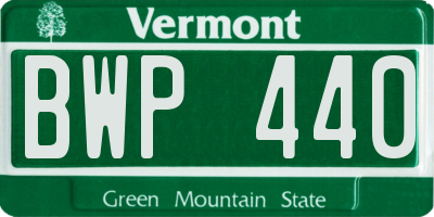 VT license plate BWP440