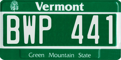 VT license plate BWP441