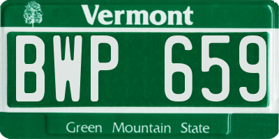 VT license plate BWP659