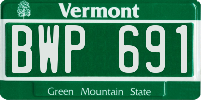 VT license plate BWP691